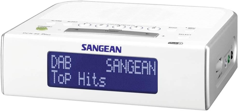 Sangean A500209 DCR-89 Uhrenradio (UKW/MW/D47-DAB Tuner, LCD)