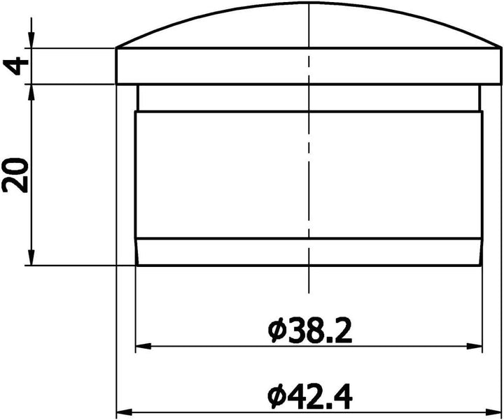 5 x Premium Edelstahl Endkappe gewölbt für Handlaufrohre Aussen Ø 42,4 mm von SO-TOOLs®") 5 Endkappe
