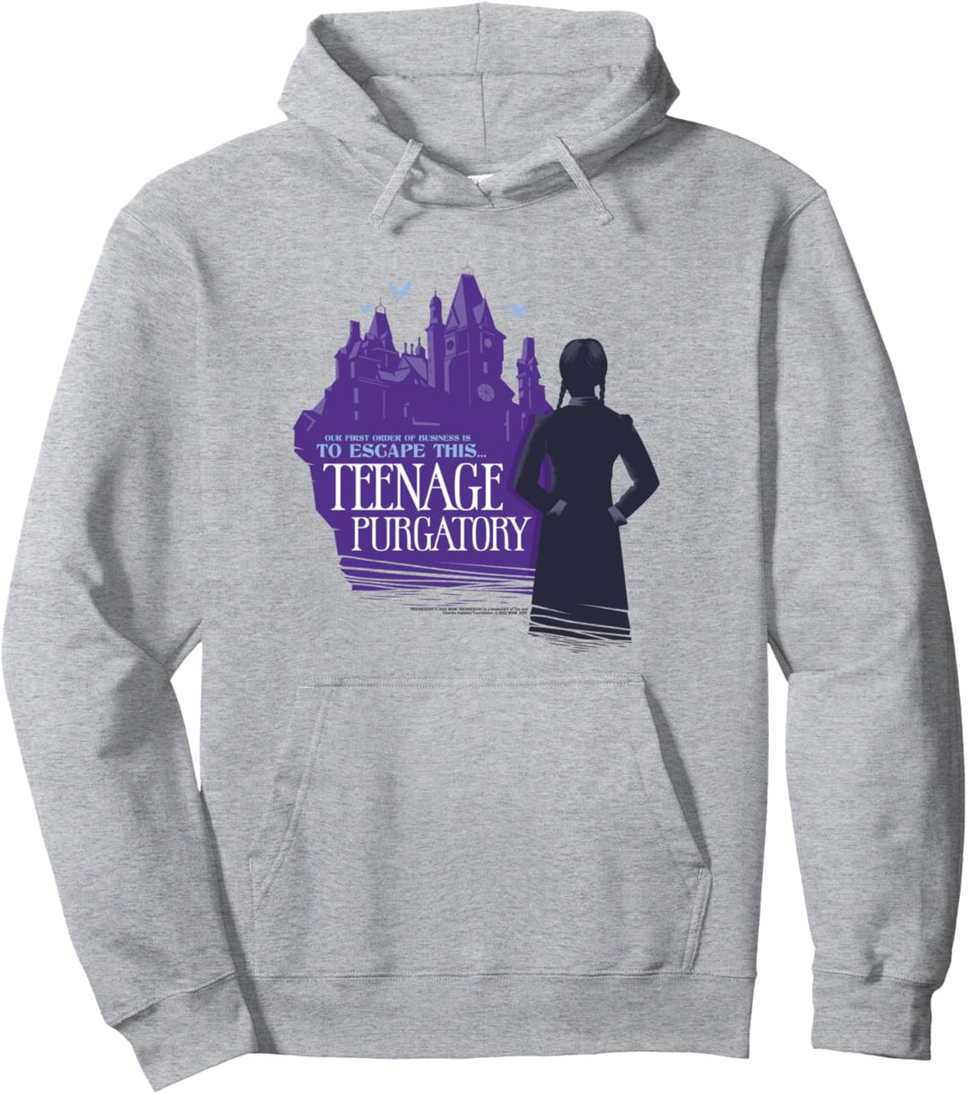 Wednesday Teenage Purgatory Escape Quote Pullover Hoodie