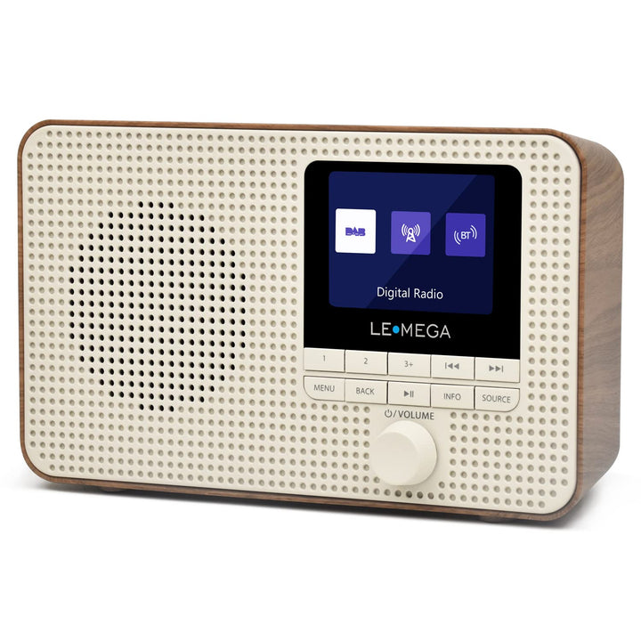 LEMEGA DR3 Tragbares DAB Plus/FM Digitalradio Batteriebetrieben,Radio Büro DAB Bluetooth, Kopfhörera
