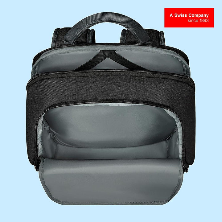 Wenger NEXT 23, Move, Gravity Black, Schwarz, 33cm x 45cm x 21cm, Schwarzer Rucksack