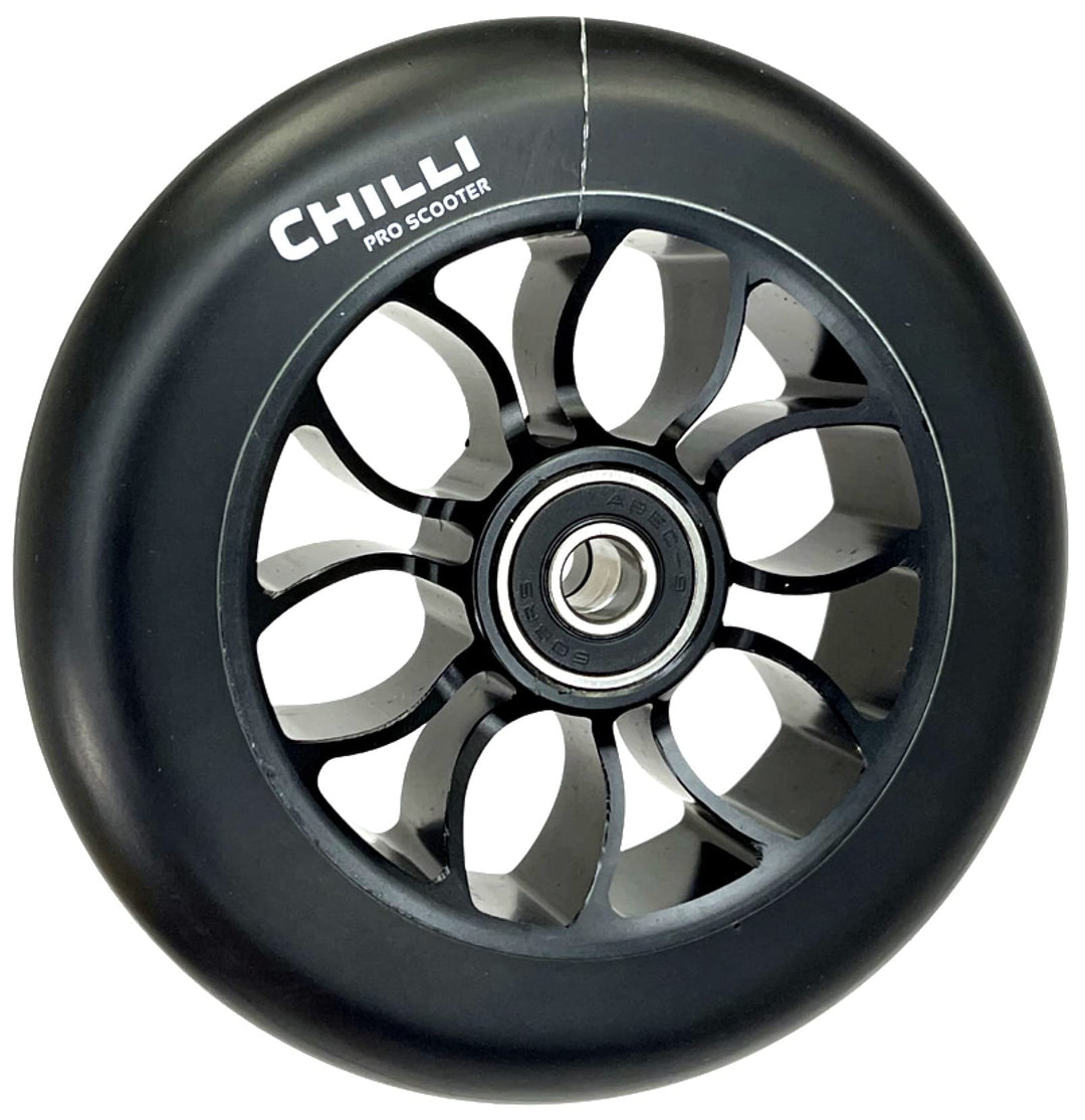 Chilli Scooter Wheel Reaper Series 110mm in der Farbe Schwarz, Rollencore aus Aluminium, Rollenhärte