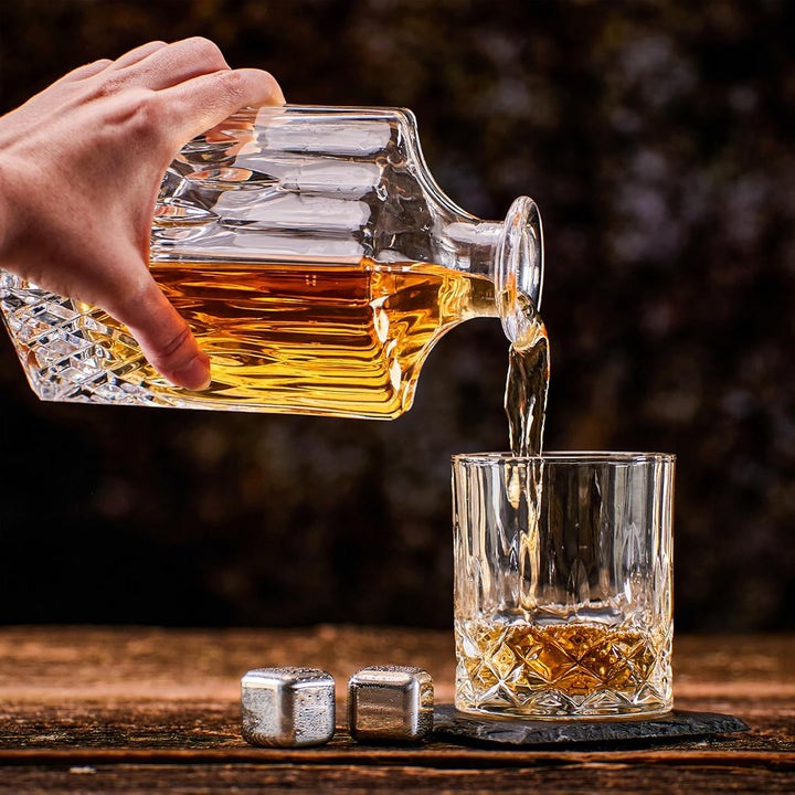WHISISKEY Whiskey Karaffe Set - Whiskey Geschenkset - Geschenke für Männer - Männergeschenke Geschen