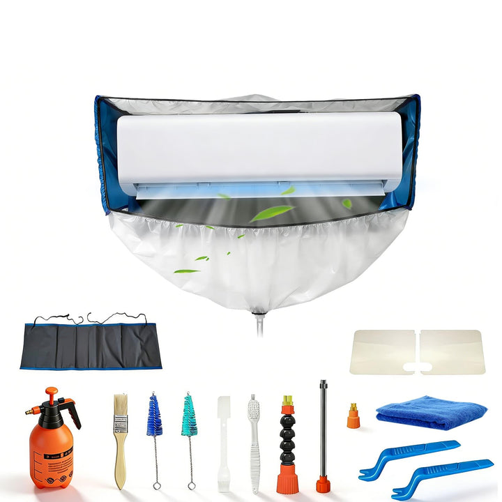 Klimaanlagen-Wartungsset (Blau und Transparentweiss, Typ D 53 bis 87 cm) Transparentes Blauweiss Typ