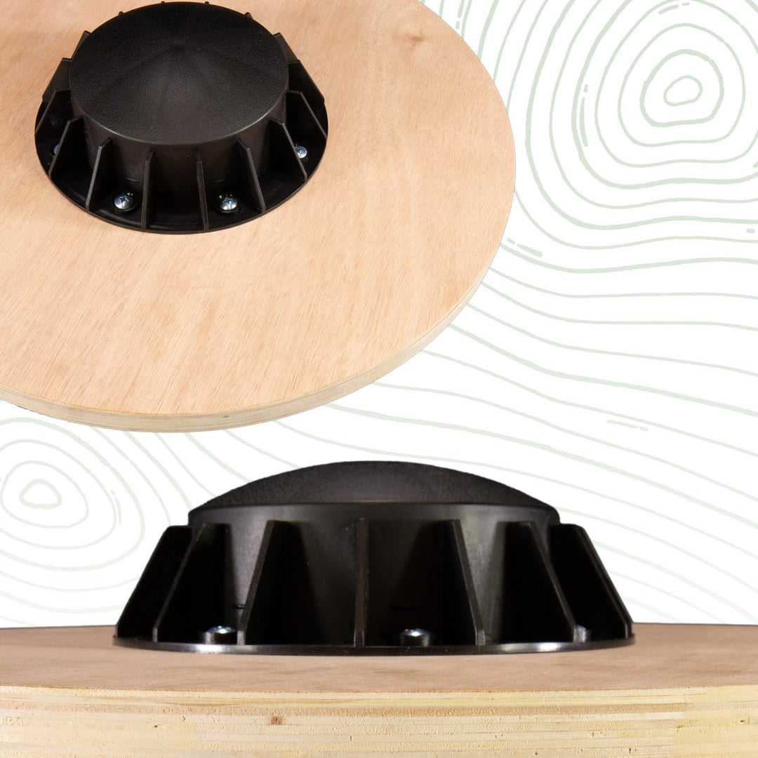 Balance Board aus Holz Ø 39,5 cm Gleichgewichtstrainer für Erwachsene Balancebrett Fitness Brett Zuh