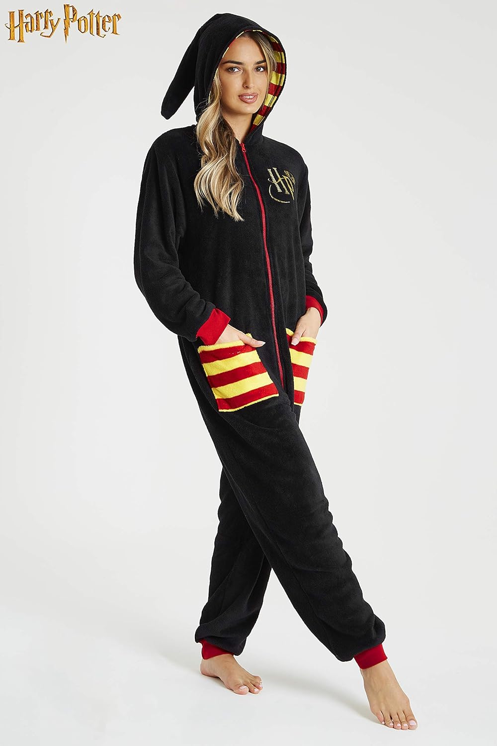 Harry Potter Jumpsuit, Overall Onesie Damen und Herren, Fleece Schlafoverall Einteiler, One Piece Ha