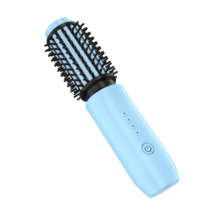 Dricar Kabellose Lockenstabbürste, Tragbare Reise Lockenstäbe Grosse Locken, 40mm Thermobürste Rundb