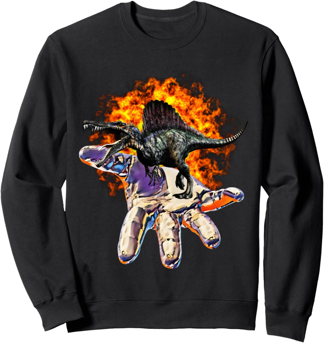 Spinosaurus Dinosaurier Motiv Dino Saurier Urzeit Zähne Sweatshirt