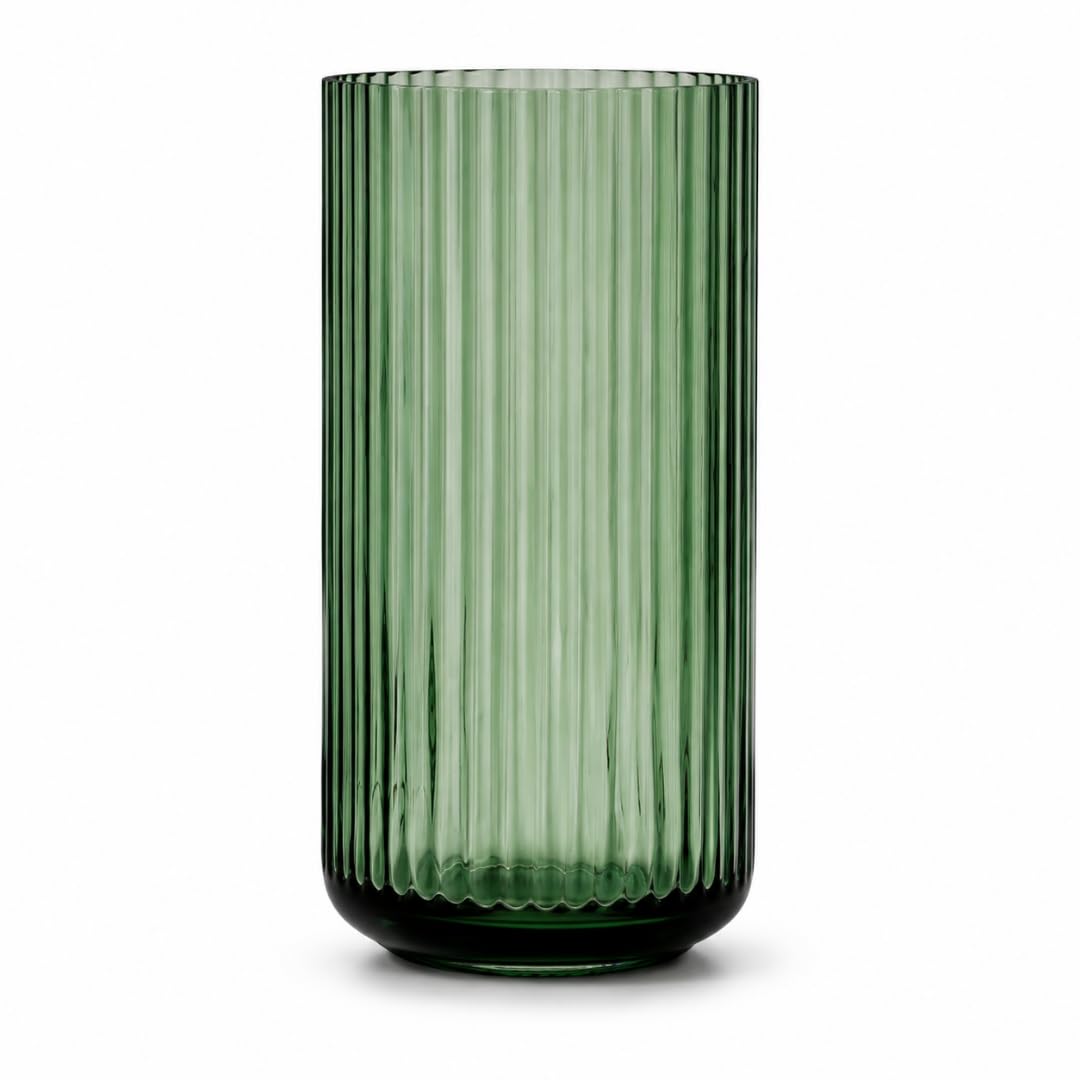 Lyngby Porcelæn Vase H25 cm Lyngby aus mundgeblasenem Glas zeitlos, grün H25 cm Copenhagen Green, H2