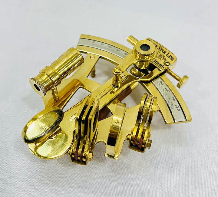 Roorkee Instruments (INDIA) solider Messing-Sextant, White Star Line, Titanic-Fanartikel, 12,7 cm