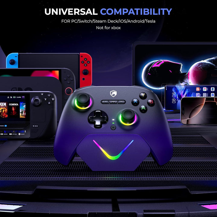 ECHTPower PC Gaming Controller mit TMR Hall-Effekt-Joysticks, Anti-Drift, Dual-Trigger, 1000Hz Abfra
