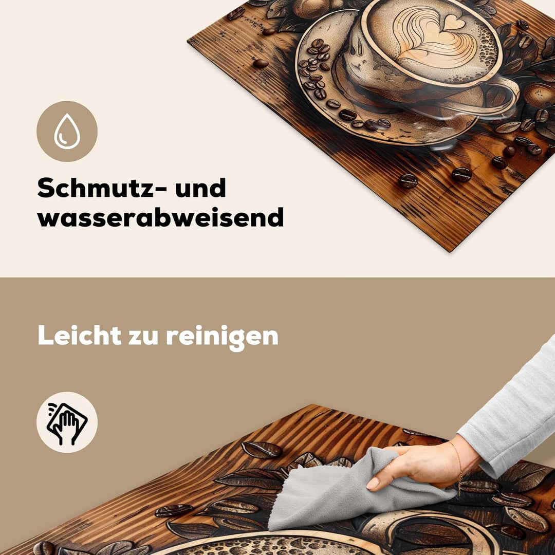 Herdabdeckplatte 70x52 cm Einteilig Küche Herdabdeckung Induktionsfeld Ceranfeld Herdabdeckplatten V