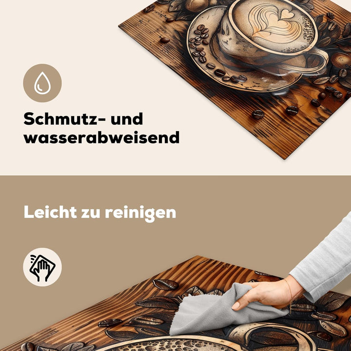 Herdabdeckplatte 70x52 cm Einteilig Küche Herdabdeckung Induktionsfeld Ceranfeld Herdabdeckplatten V