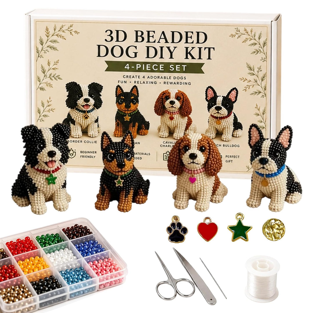 3D-Perlen-Tier Bastelset, Mini 3D Perlen Tier Bastelset, Tiny 3D Beaded Animal DIY Kit, 3D Perlentie