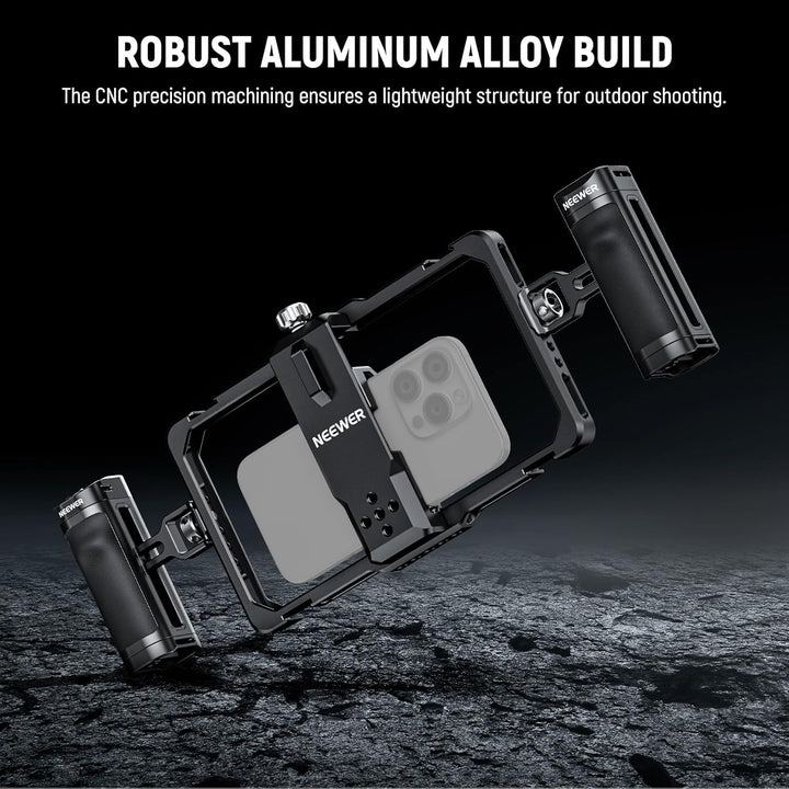 NEEWER Universal Telefon Käfig Video Rig mit Bluetooth Auslöser Seitengriff komfortable Griffe Handy