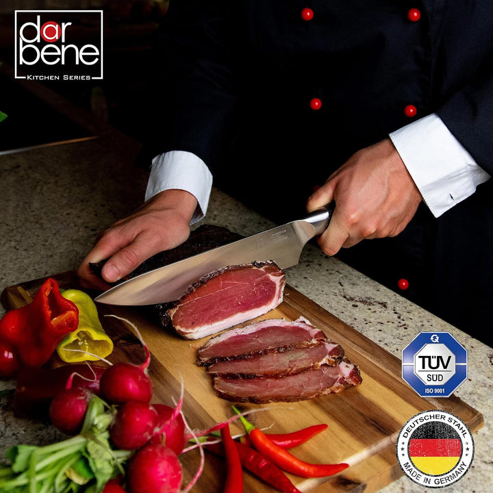 Chefmesser P-Series 20cm Profi Küchenmesser aus deutschem Edelstahl, klassisches Allzweckmesser Koch