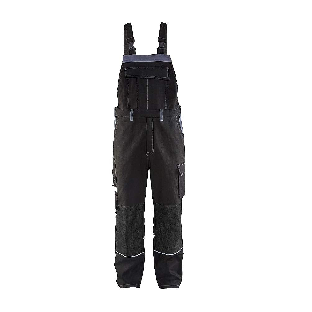 Blaklader 28611516 ANTI-FLAMMEN-LATZHOSE, Schwarz/ Grau, grootte D116, D116