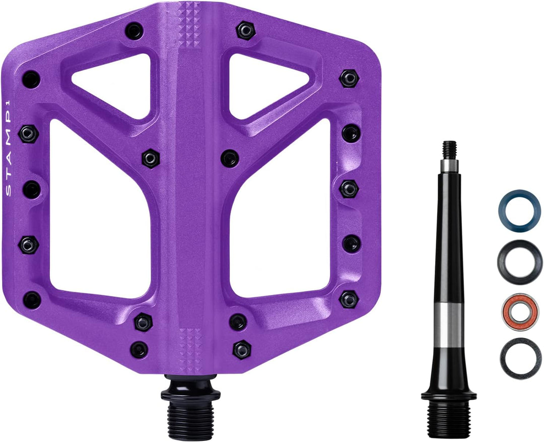Crankbrothers Stamp Flat BMX/MTB Fahrradpedal – Plattform-Fahrradpedal, minimales Profil, Verstellba