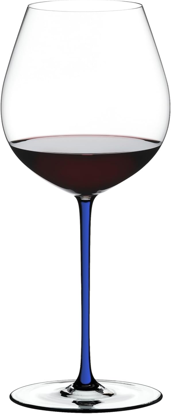 Riedel Fatto A Mano Old World Pinot Noir Weinglas, Blau Pinot Noir Blau, Pinot Noir Blau