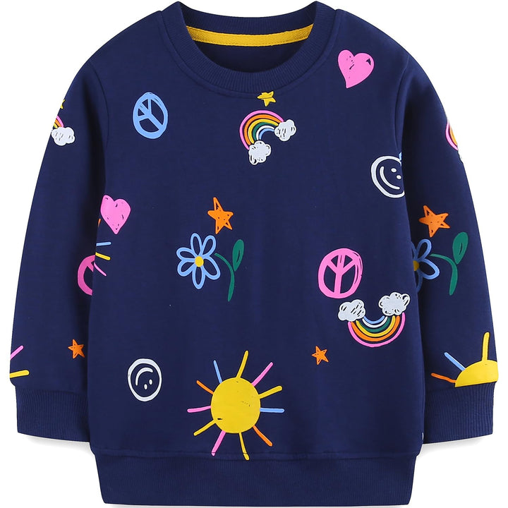 Mädchen Pullover für Kinder Langarmshirt Baumwolle Sweatshirt Winter Kleidung Langarm Tops 1-7 Jahre