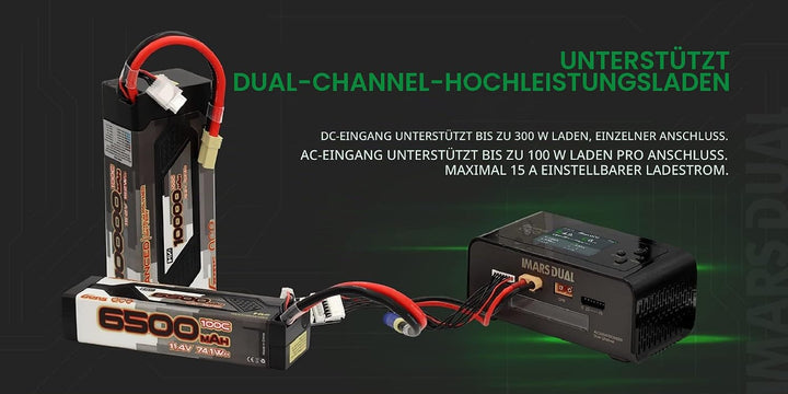 Gens ace lipo Ladegerät Imars Dual Channel RC Ladegerät für NiMH/Lipo Akku Ladegerät mit Deans T XT6