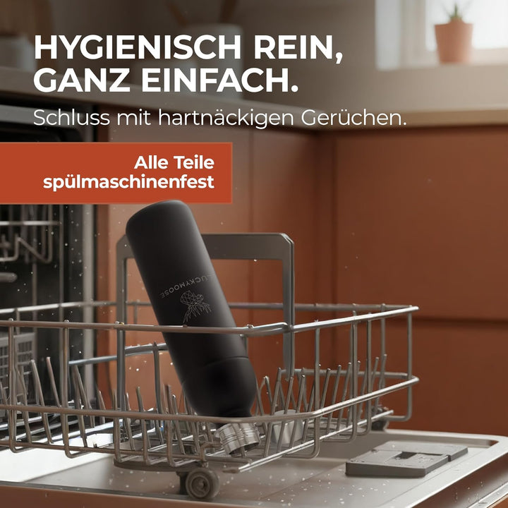 Infinity Edelstahlflaschen Wassersprudler 0,75L – Kompatibel mit der LM Infinity Serie, Aarke Carbon