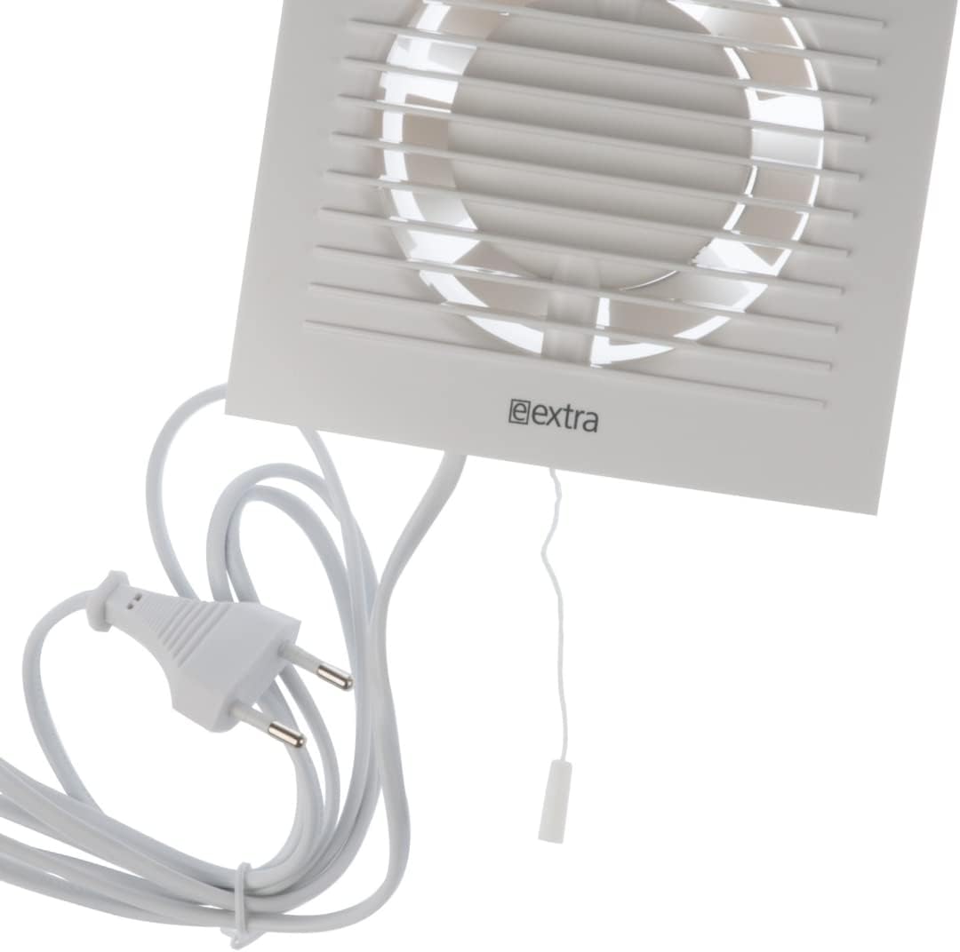 EUROPLAST Ø 125mm Wandventilator Lüfter Abluft Kabel Schalter Ventilator Küche WC Bad mit stecker, F
