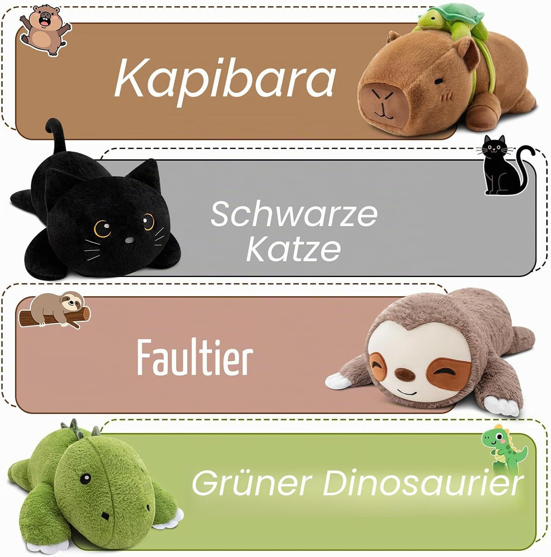 SQEQE Gewichtetes Dinosaurier Kuscheltier, Weiches Dino Plüschtier Kuscheltierkissen mit Gewicht, Cu