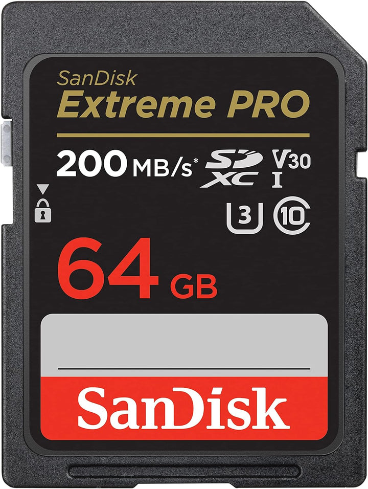 SanDisk Extreme Portable SSD 500 GB, Schwarz & Extreme PRO SDXC UHS-I Speicherkarte 64 GB (V30, Über