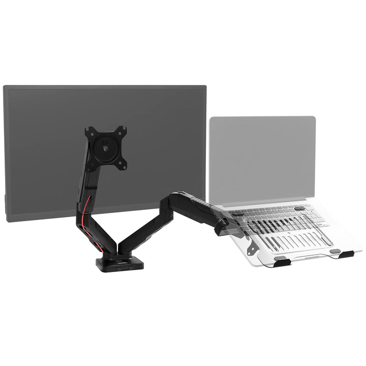 Duronic DMDCL1X1 Laptop- und Monitorhalterung | Ideal für Home Office | Monitor bis 27 Zoll | Displa