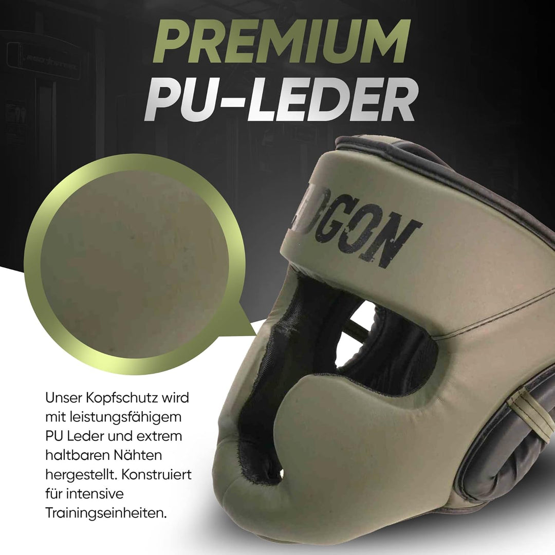 MADGON Premium Kopfschutz, Boxhelm mit Perfekter Sicht und maximalem Schutz, Gesichtsschutz für Kamp