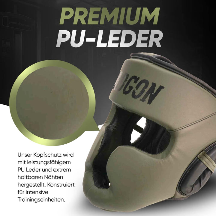 MADGON Premium Kopfschutz, Boxhelm mit Perfekter Sicht und maximalem Schutz, Gesichtsschutz für Kamp