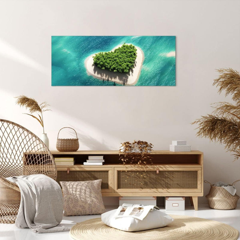 Wandbilder Dekoration Wohnzimmer Sail Insel Meer Aussicht Natur Panorama Bilder auf Leinwand 120x50c