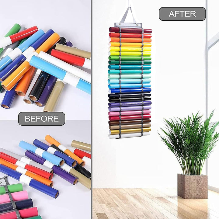 Vinyl Aufbewahrungshalter, Vinyl Rollenhalter, Geschenkpapier Aufbewahrung, Mit 24 Fächern Halter Wa