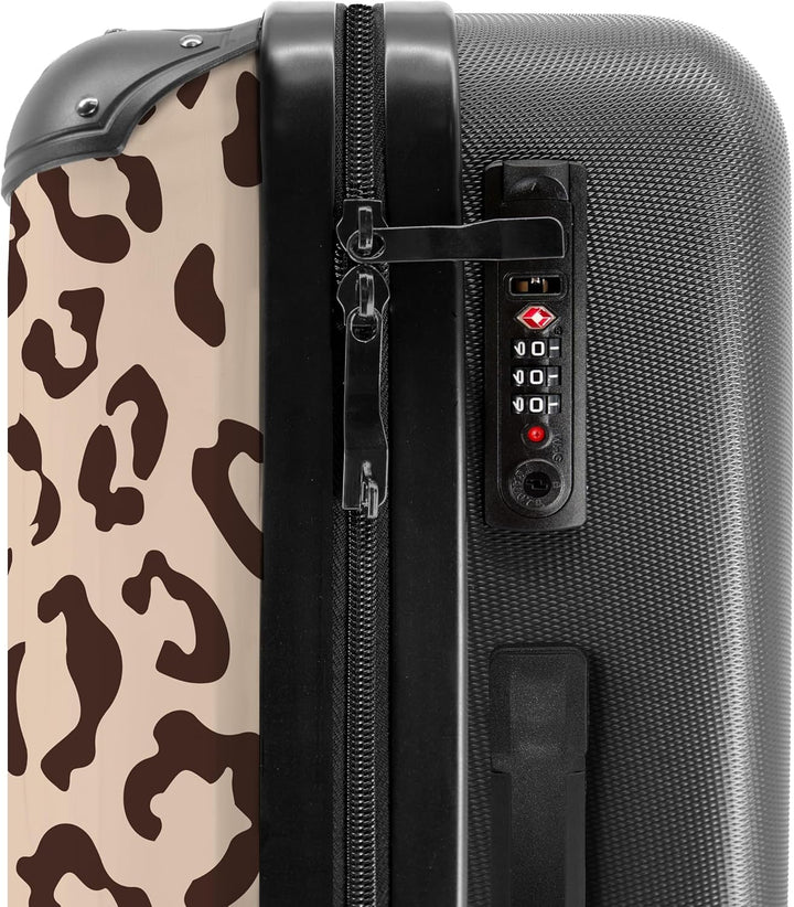 NoBoringSuitcases.com® Reisekoffer 67cm 72L Personalisiert - Grosser Hartschalenkoffer mit Rollen, L
