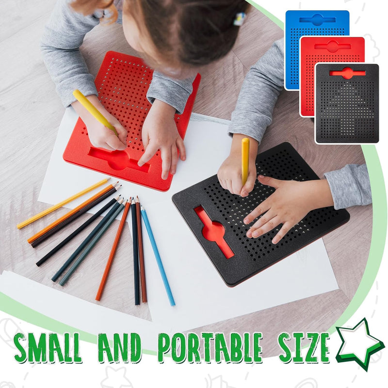 Faccito 3 Stück Magnetische Zeichenbretter Stahlkugel Kritzel Tafel mit Stift Magnet Zeichenblock fü