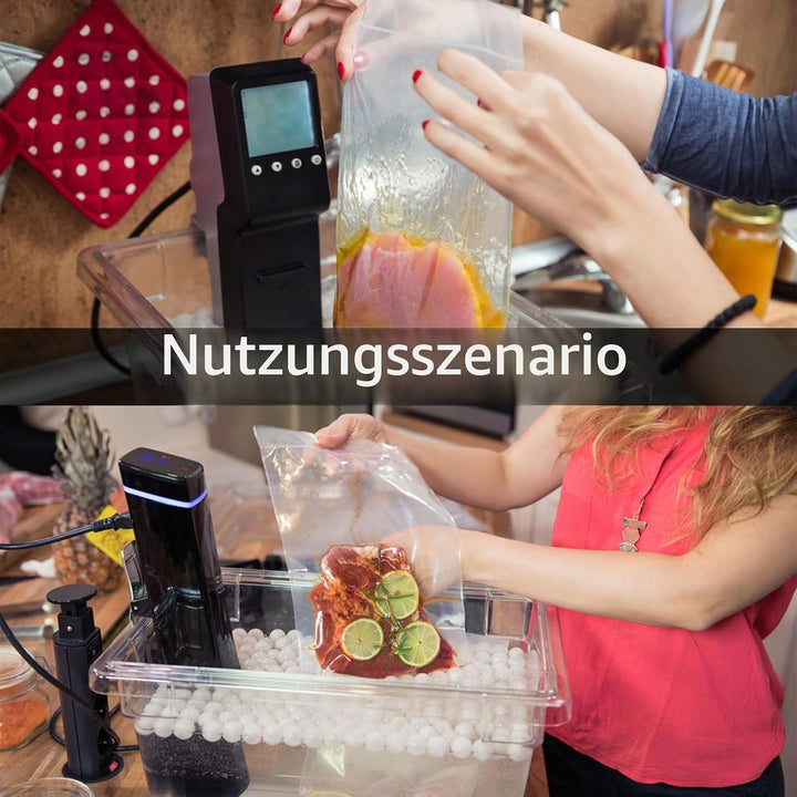 Sous Vide Behälter, 11 L 32,5x26,5x20cm Sous Vide Container mit Deckel und Rack Gastronormbehälter F