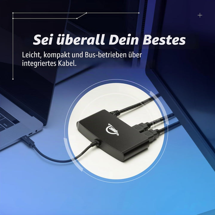 OWC - Thunderbolt 3 Mini Dock - 5 Port Thunderbolt 3 min-Dock 2 x HDMI, Features 2 x HDMI 4K60, USB