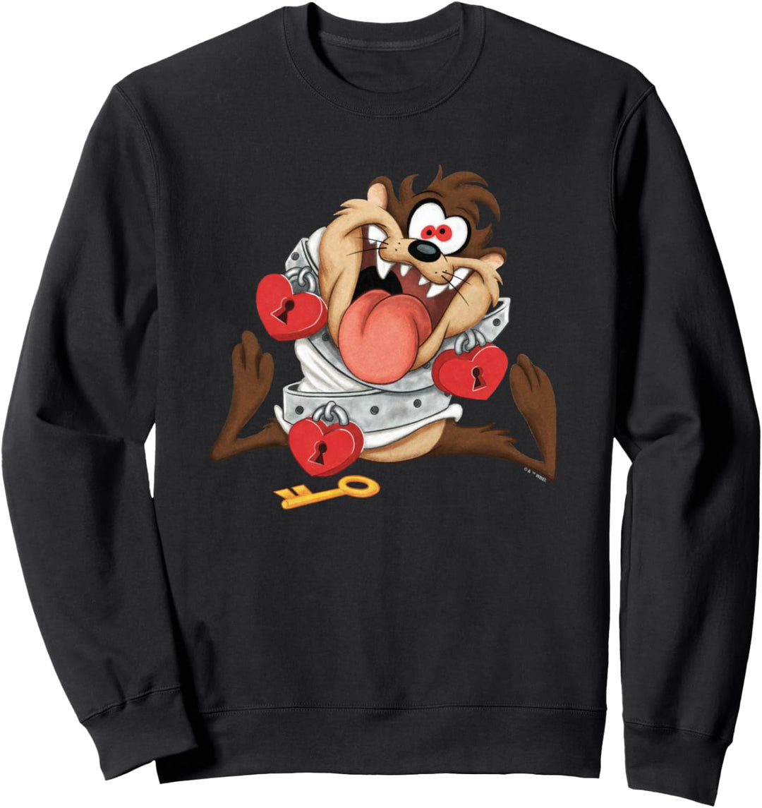 Looney Tunes Valentine's Day Taz Tied Up WIth Love Sweatshirt
