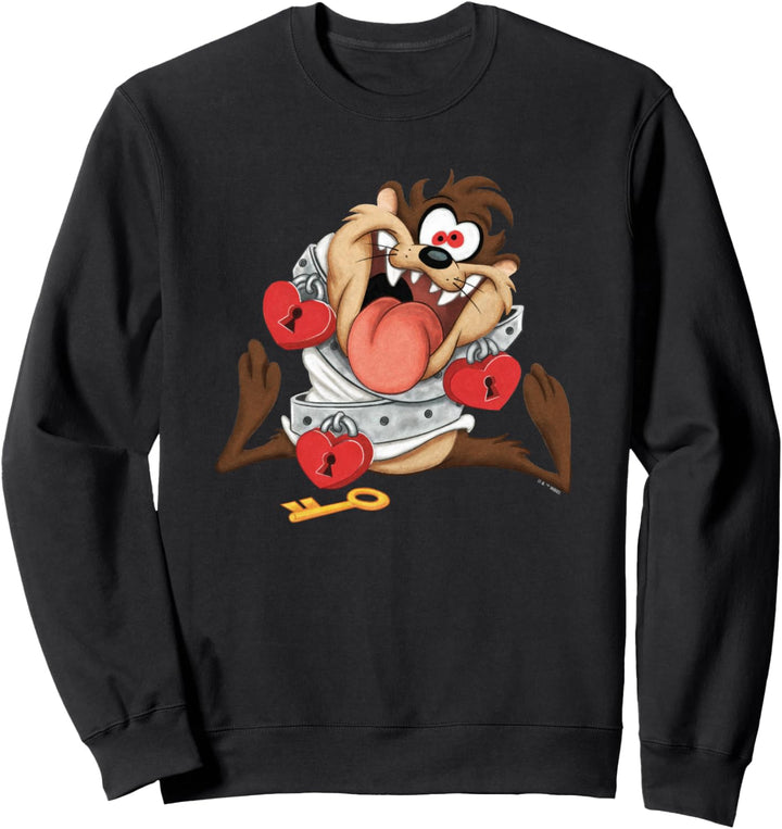 Looney Tunes Valentine's Day Taz Tied Up WIth Love Sweatshirt