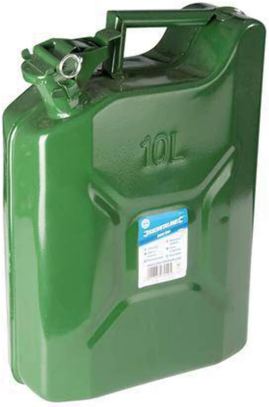 Silverline 563474 Metall-Kanister 10 l 10 Liter Einzelbett, 10 Liter Einzelbett