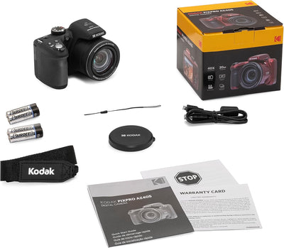 KODAK PIXPRO Astro Zoom AZ405-BK 20MP Digitalkamera mit 40-fachem optischem Zoom, 24 mm Weitwinkel,