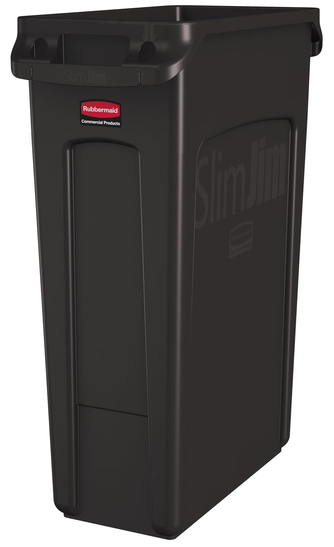 Rubbermaid Commercial Products Vented Slim Jim Rubbish Bin Waste Receptacle, 87 Litres, Brown, Plast