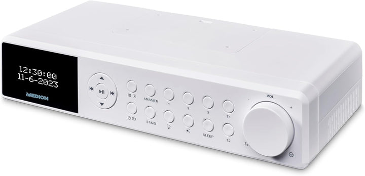 MEDION E6660 Küchen Unterbauradio (DAB+ Küchenradio, PLL UKW Radio, Bluetooth, LED Lichtleiste, Unte