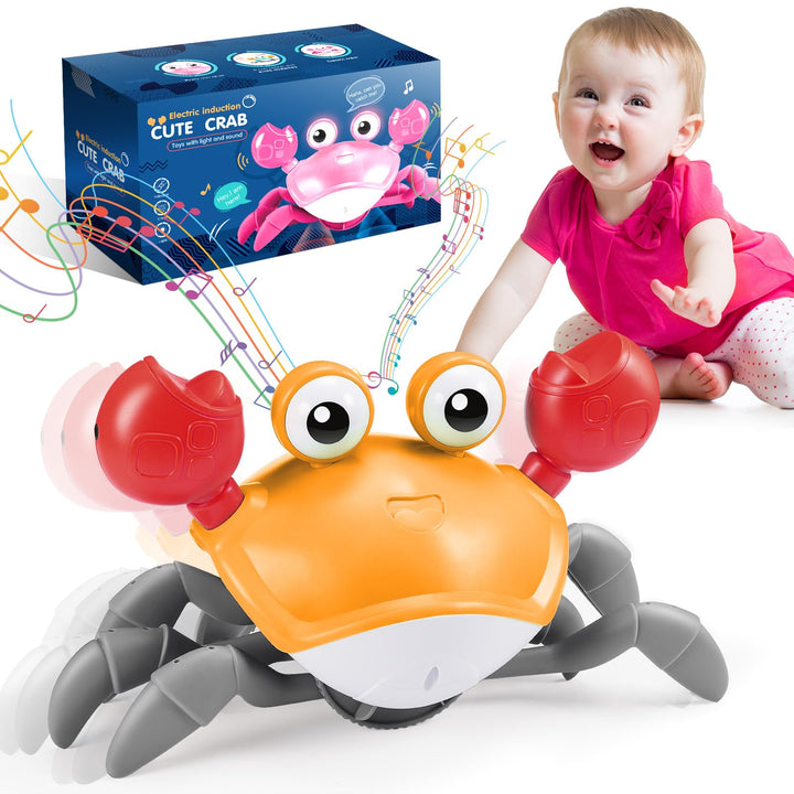 Montessori Baby Spielzeug 6-12 Monate, Krabbelnde Krabbe 1-4 Jahre Mädchen Geschenk, Krabbelspielzeu