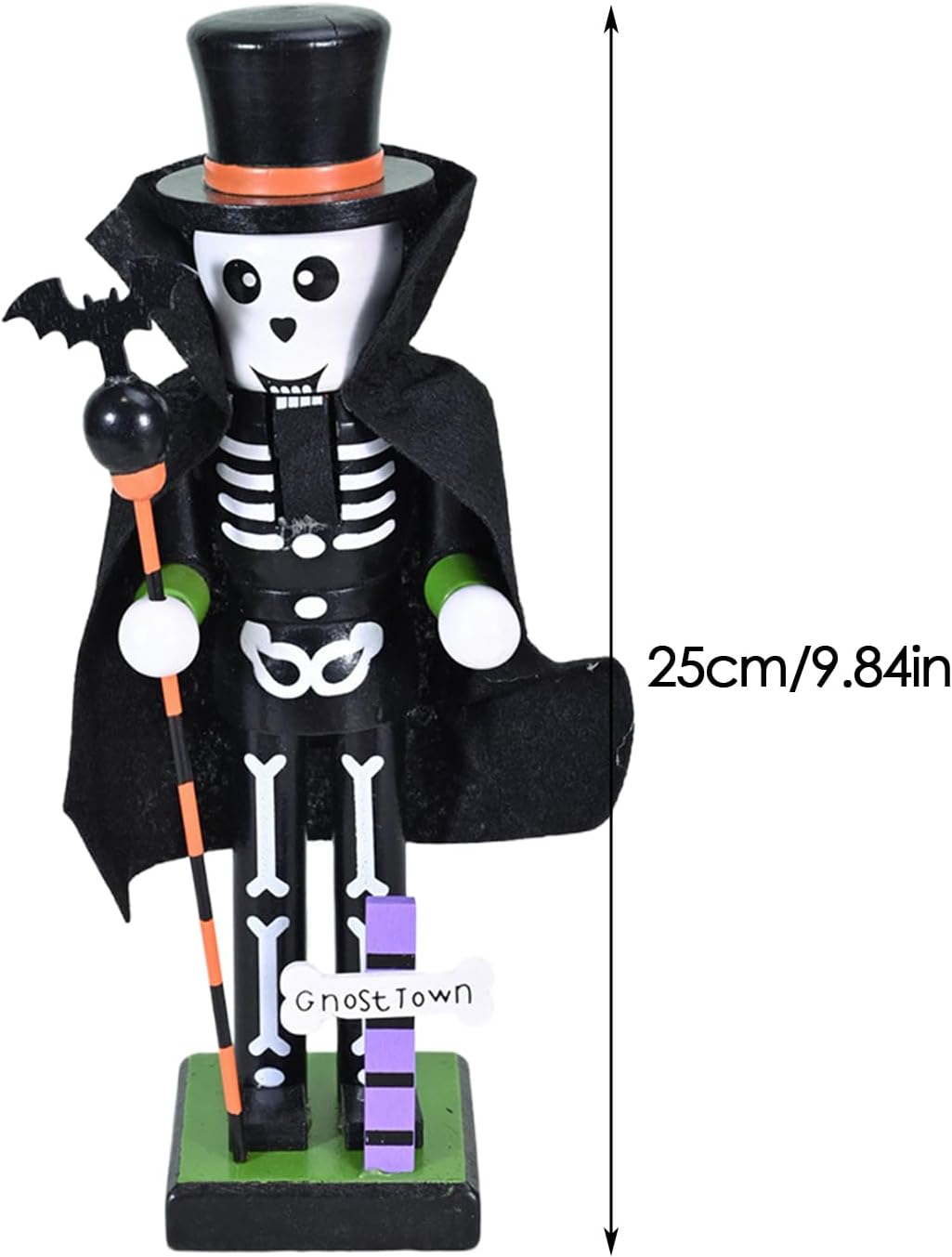 Generisch Halloween Holz-Nussknacker - Hexen Kürbis Holz Nussknacker,Geschenktütchen Füllung Grusel