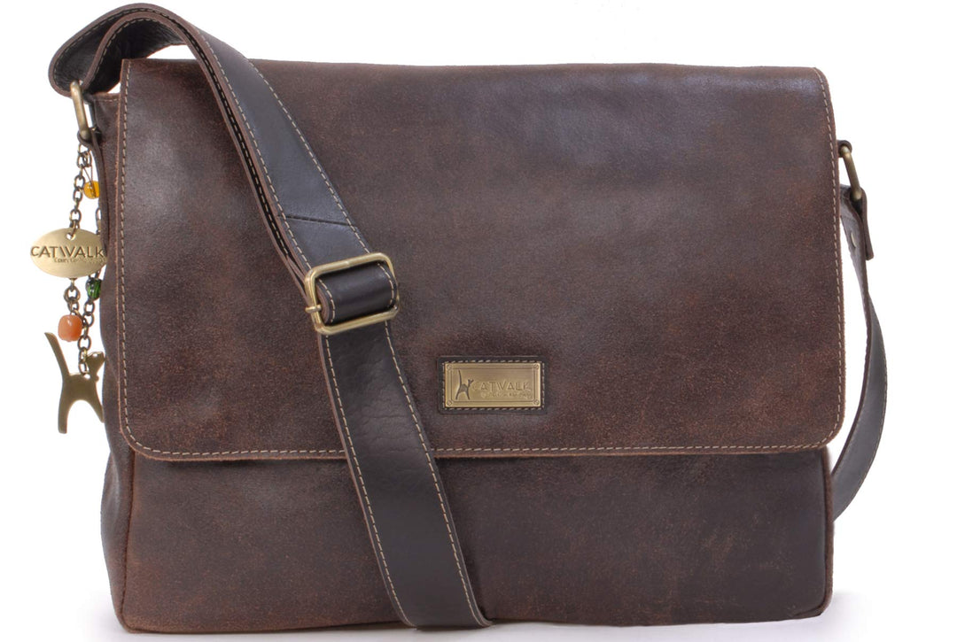Catwalk Collection Handbags - Vintage Grobem Leder - CATWALK COLLECTION - Gröss - Umhängetasche Mess