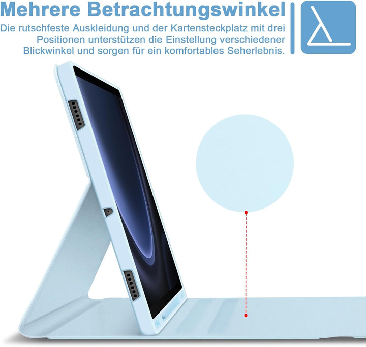 Bettdow für Samsung Galaxy Tab S10 Lite/S10 FE 10.9" 2025 Tastatur Hülle, Deutsch QWERTZ Layout Abne