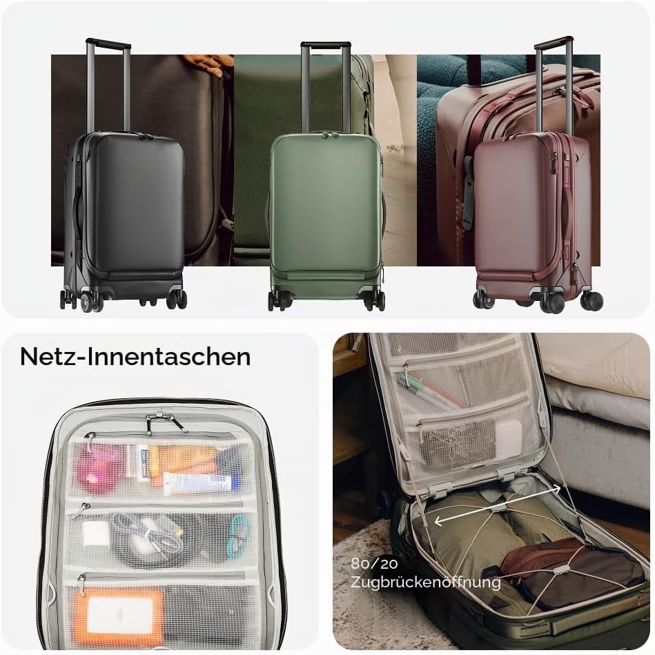 Peak Design Roller Pro – Kleiner erweiterbarer Koffer mit Rädern, Kohlefasergriff, Hubbrückenöffnung