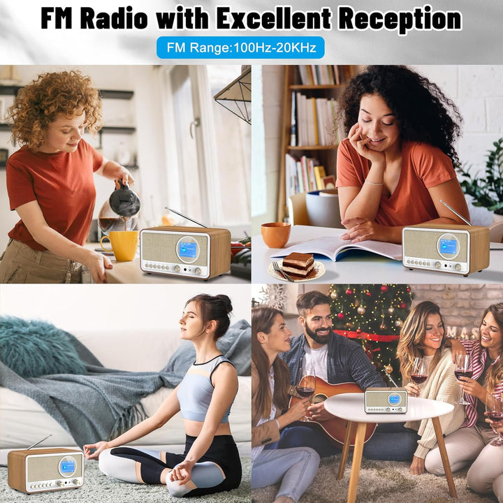 DAB+/FM Radio mit Bluetooth, Digital Radio Küchenradio DAB Plus Radio mit Fernbedienung Küchenradio
